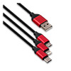 ������ USB 2.0 -- 3�1 micro USB+Apple 8-pin+Type-C, 1.2� SmartBuy, ������, 3A