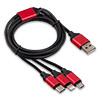 ������ USB 2.0 -- 3�1 micro USB+Apple 8-pin+Type-C, 1.2� SmartBuy, ������, 3A