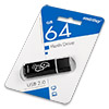  USB Flash () SmartBuy Glossy  64Gb  Black () 